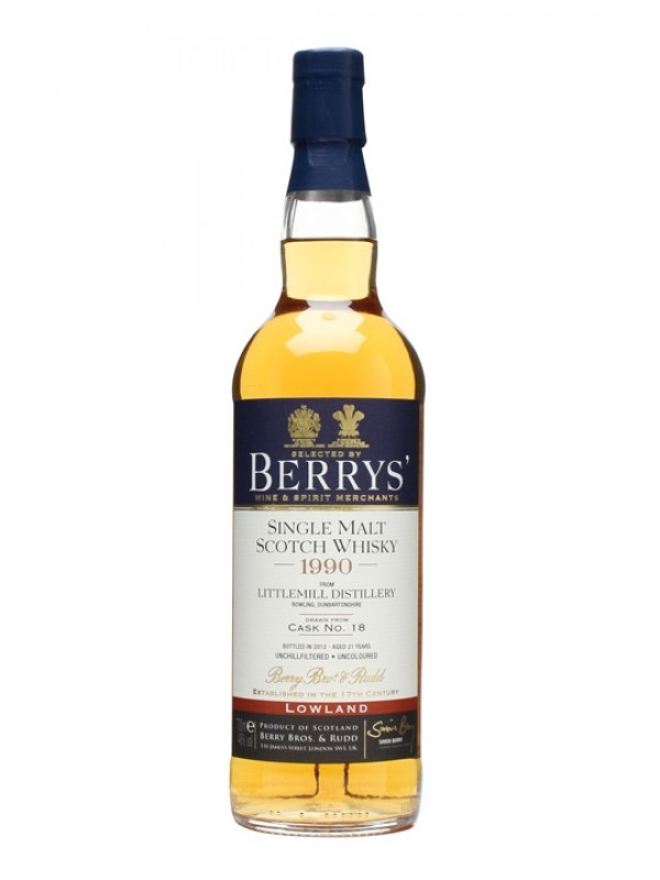 Littlemill 1990 21 Year Old Cask #18 Berry Bros & Rudd