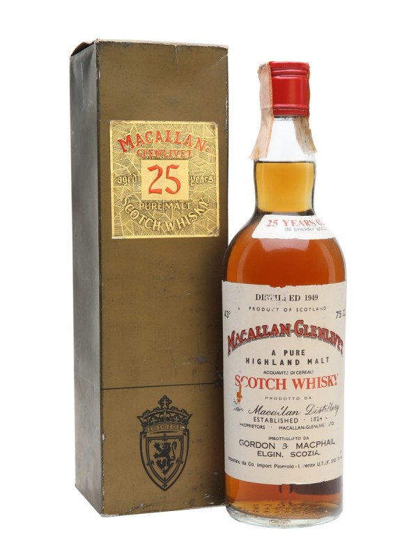 Macallan Glenlivet 1949 25 Year Old Sherrywood G M Gordon & Macphail