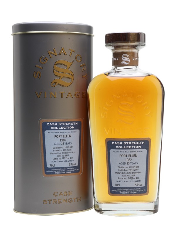 Port Ellen 1982 25 Year Old Signatory Cask Strength Collection