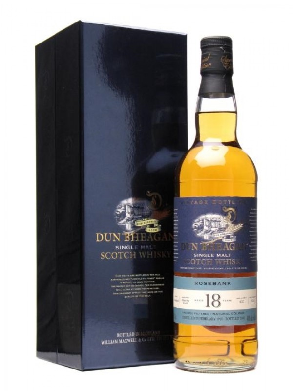 Rosebank 1990 18 Year Old Sherry Butt Dun Bheagan