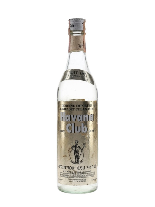 Havana Club Rum 3 Year Old Light Dry Bottled 1970s