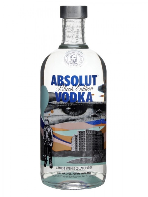 Absolut Blank Edition Vodka Mario Wagner