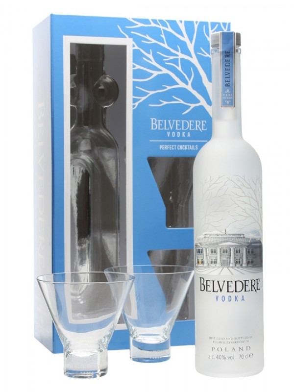Belvedere Vodka Perfect Cocktails Set 2 Cocktail Glasses